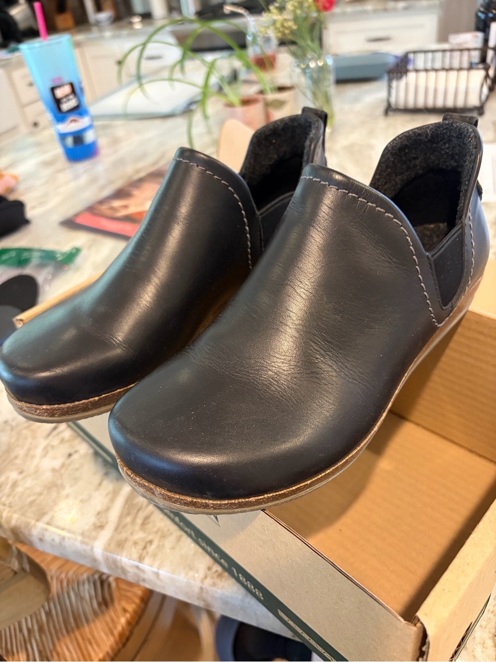 Women's Black Slip-On Ankle Booties - Comfort-Focused Design - Picture 4 of 5